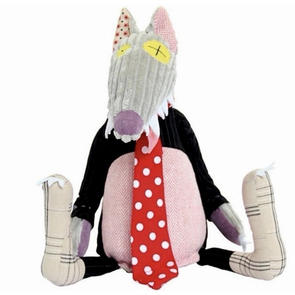 Les Deglingos BigBos Wolf Plush 10.5" Stuffed Animal w/ Hang Tag Quirky French